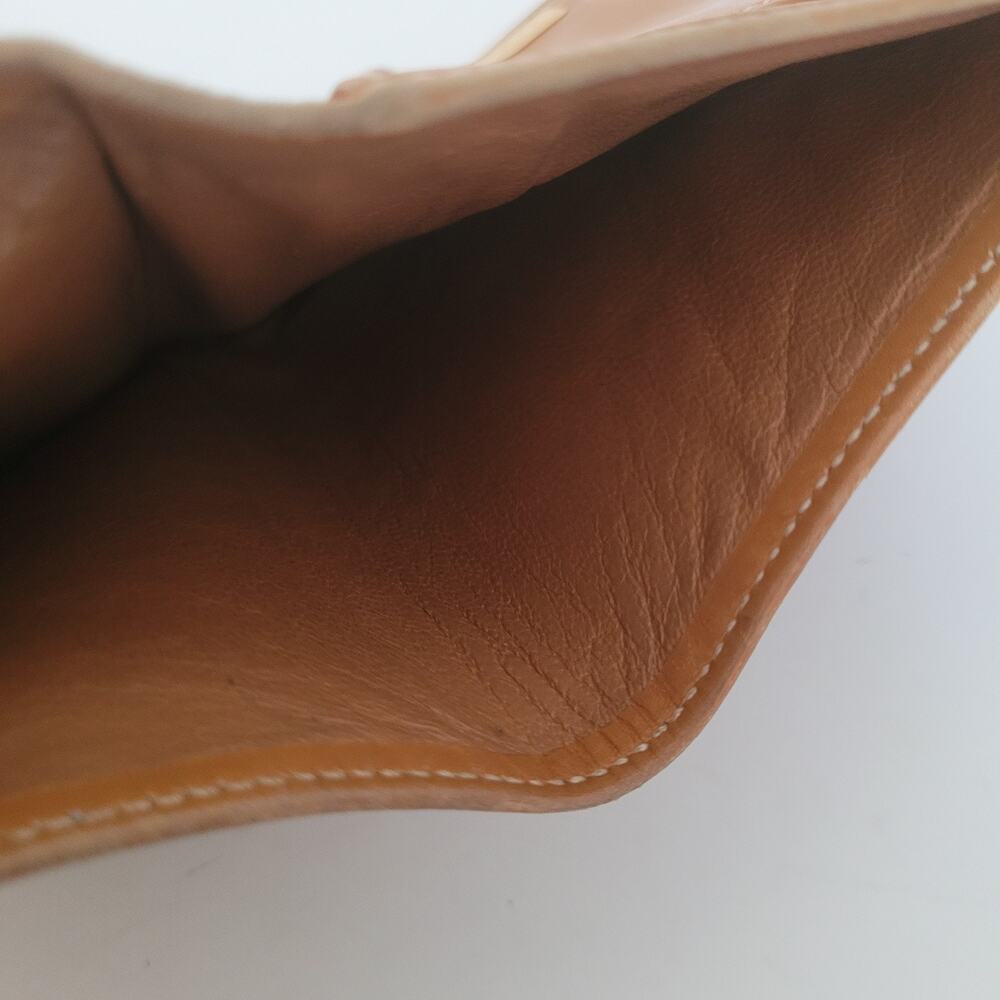 GUCCI Vintage GG Wallet Medium Bifold Brown Coin Bill Purse Kisslock Leather - Picture 6 of 13